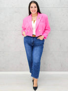 Krótka marynarka plus size z guzikami – stylowa i nowoczesna Stylowa XL Stylowa XL