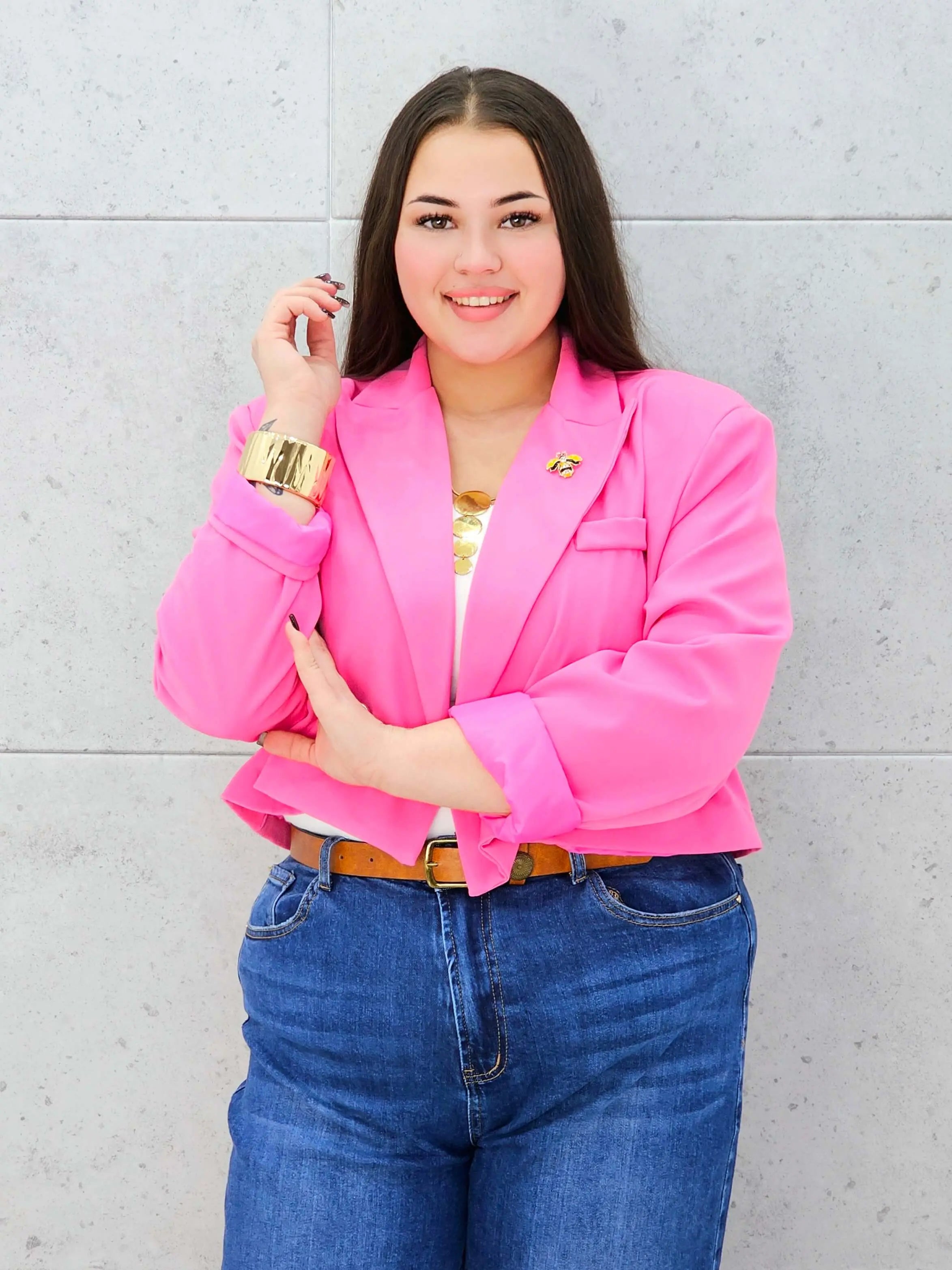 Krótka marynarka plus size z guzikami – stylowa i nowoczesna Stylowa XL Stylowa XL