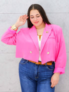 Krótka marynarka plus size z guzikami – stylowa i nowoczesna Stylowa XL Stylowa XL