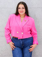 Krótka marynarka plus size z guzikami – stylowa i nowoczesna Stylowa XL Stylowa XL