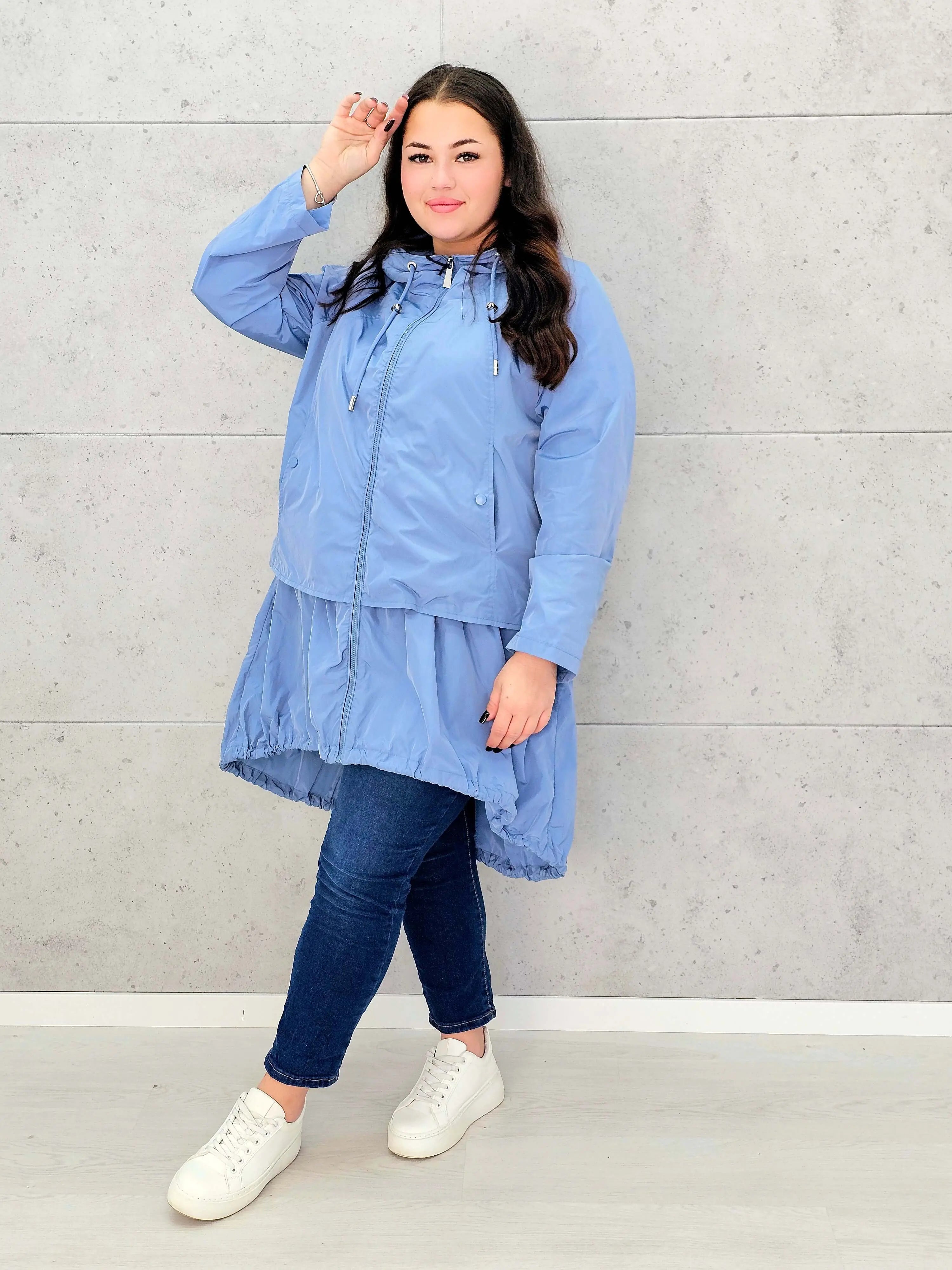 Kurtka damska parka plus size – asymetryczna lekkość i nowoczesny styl plus size Stylowa XL