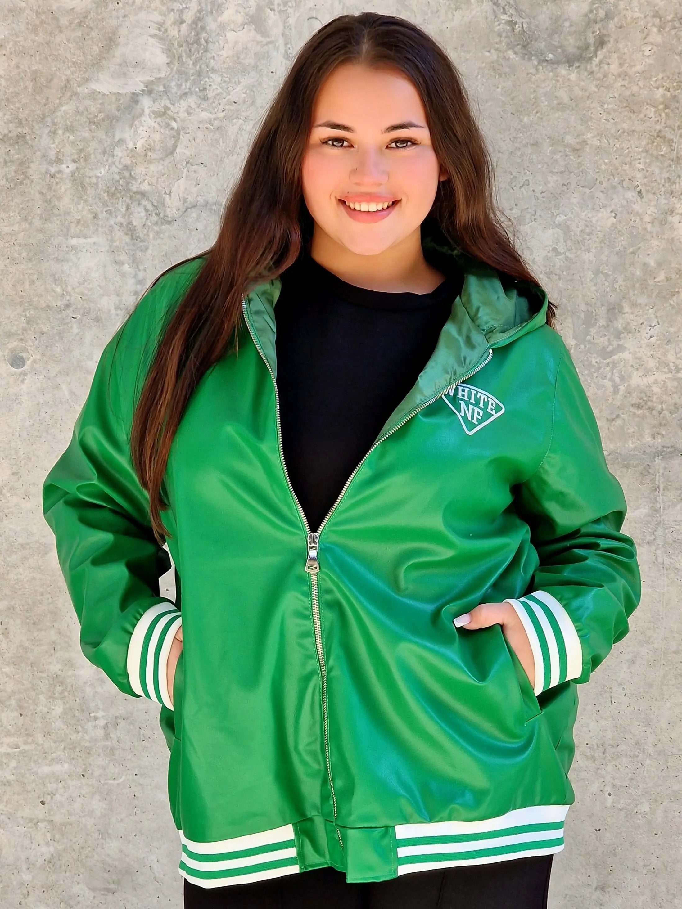 Kurtka eko z naszywkami Stylowa XL