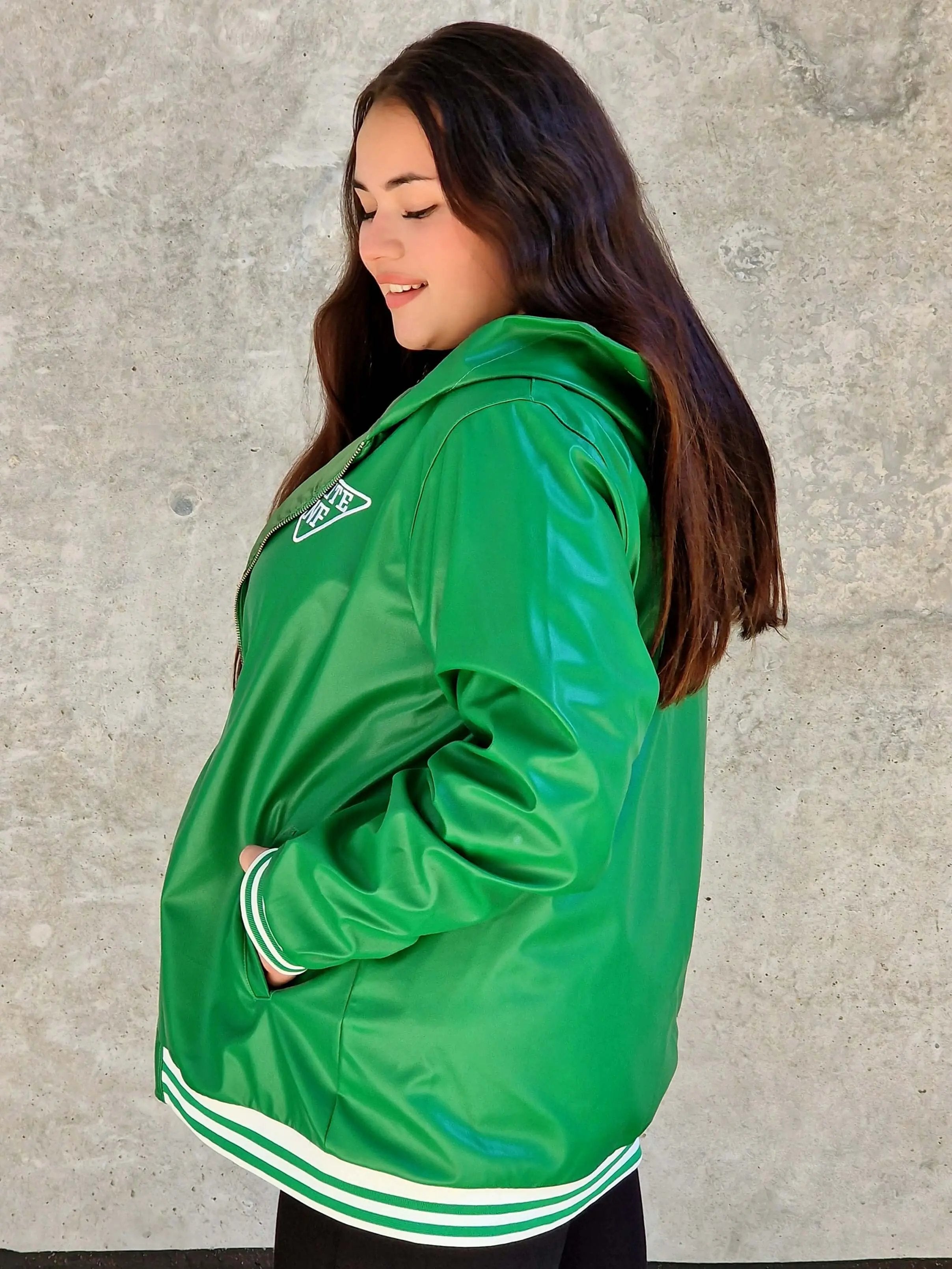 Kurtka eko z naszywkami Stylowa XL