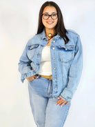 Kurtka jeansowa plus size – klasyczna katana jeansowa damska Stylowa XL