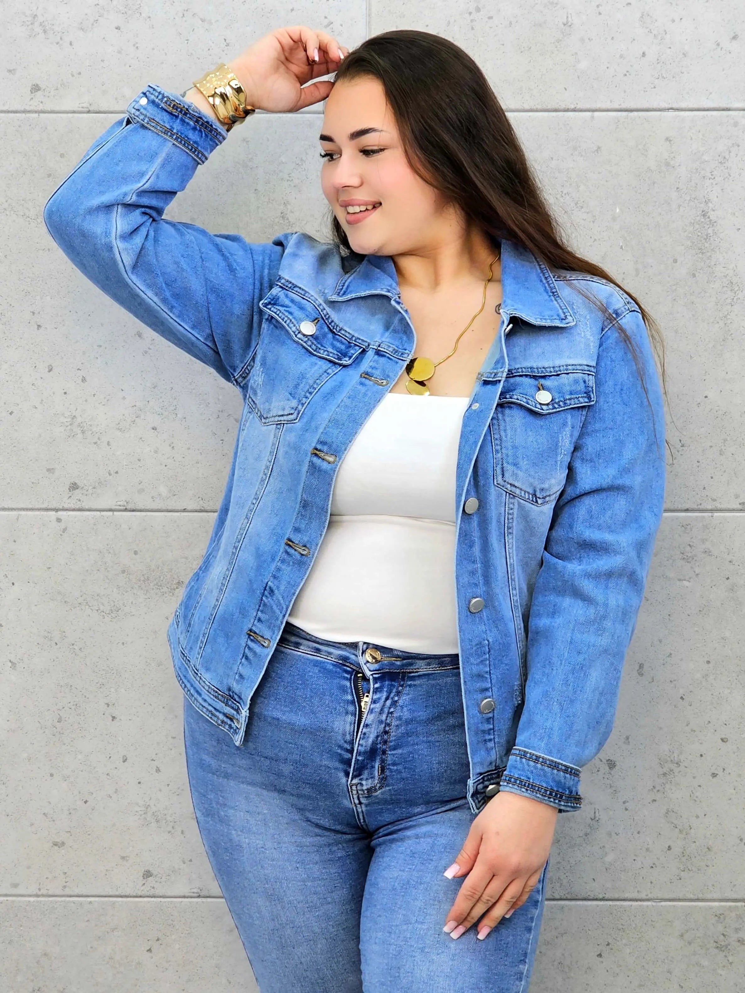 Kurtka jeansowa plus size – klasyczna kurtka denim XXL Stylowa XL Stylowa XL