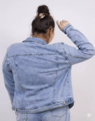 Kurtka jeansowa plus size z połyskiem – stylowa i wygodna Stylowa XL