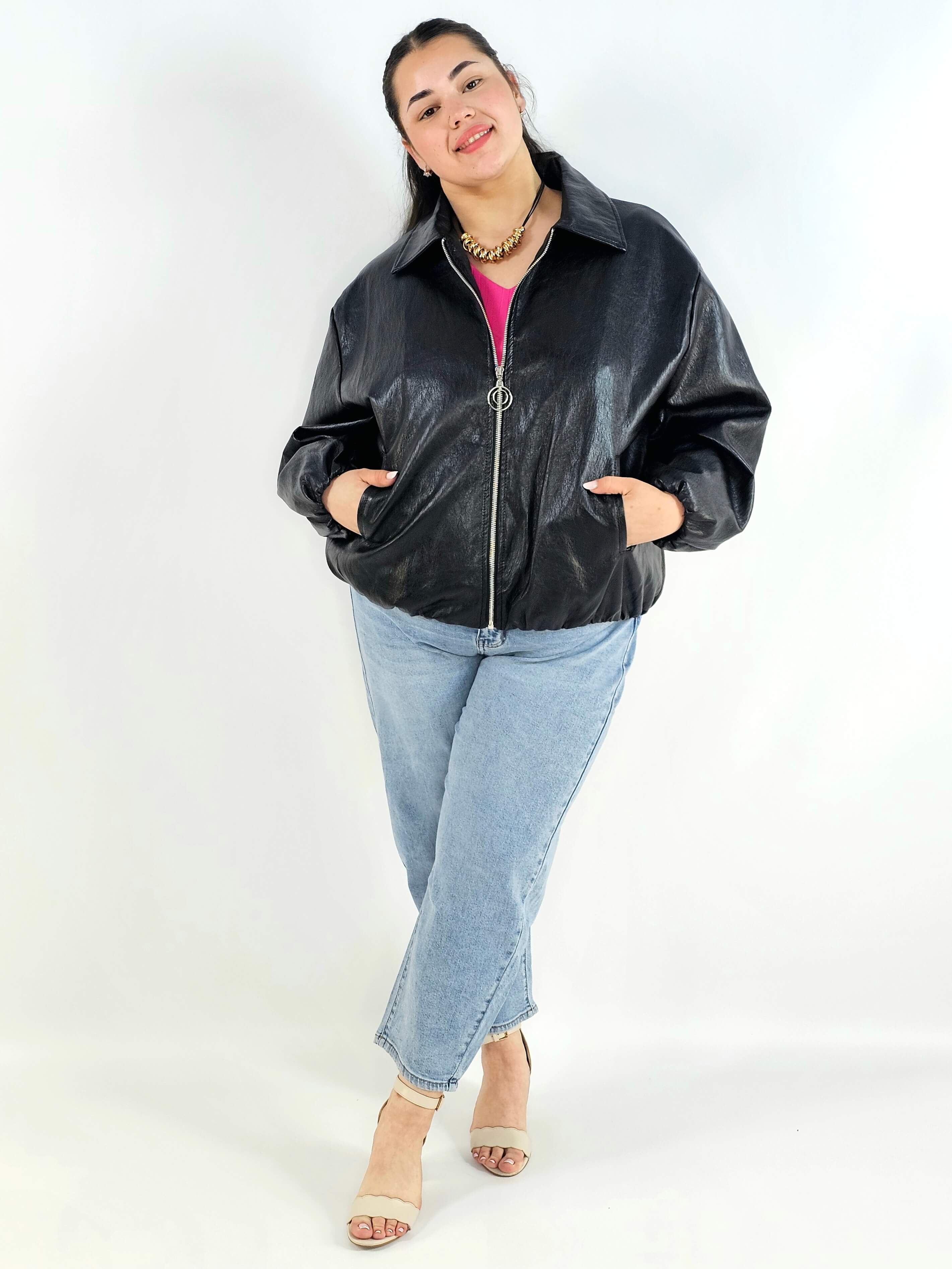 Kurtka plus size oversize z kołnierzem – miejska elegancja w nowoczesnym wydaniu Stylowa XL