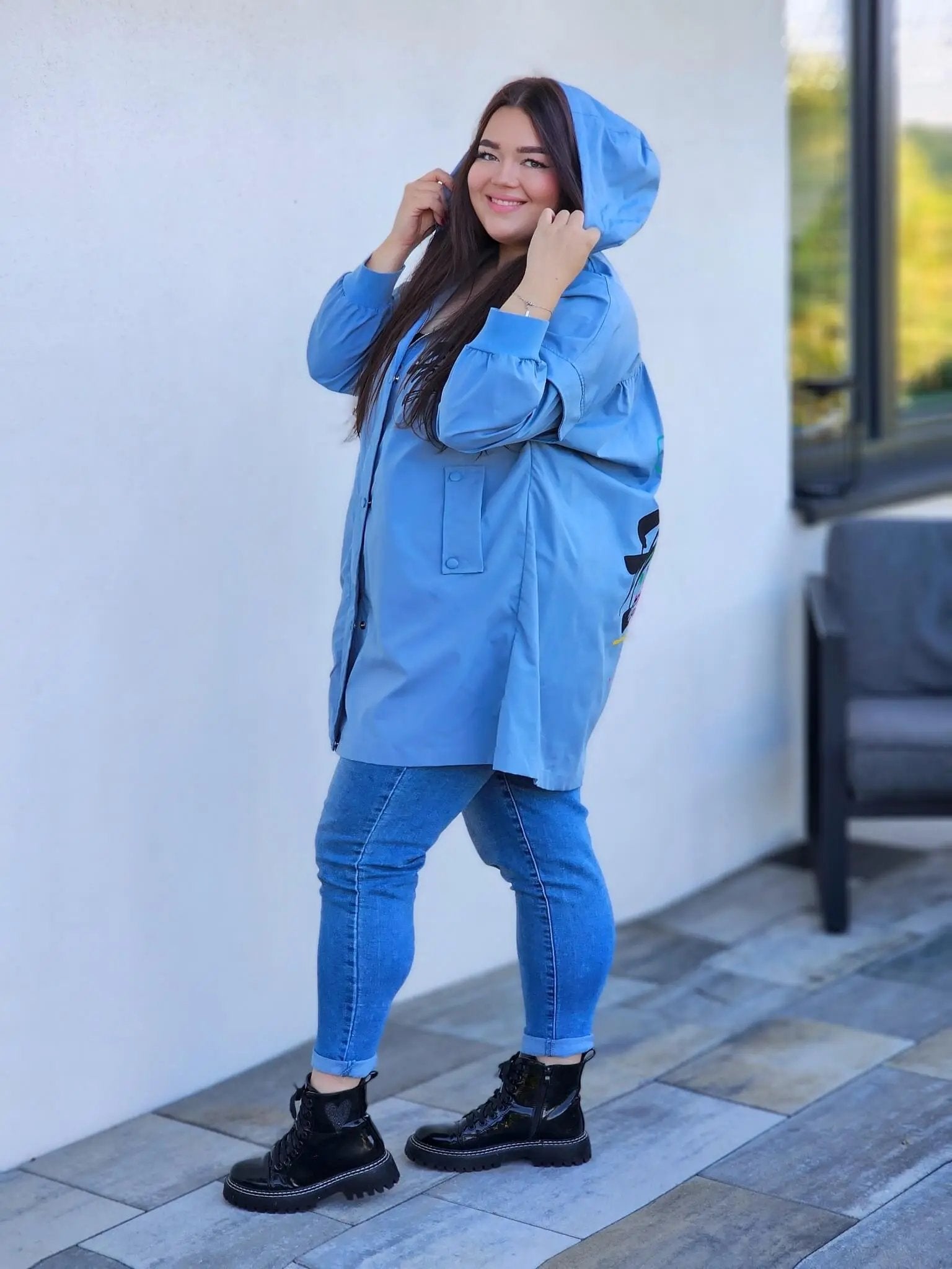 Kurtka z nadrukiem freestyle Stylowa XL