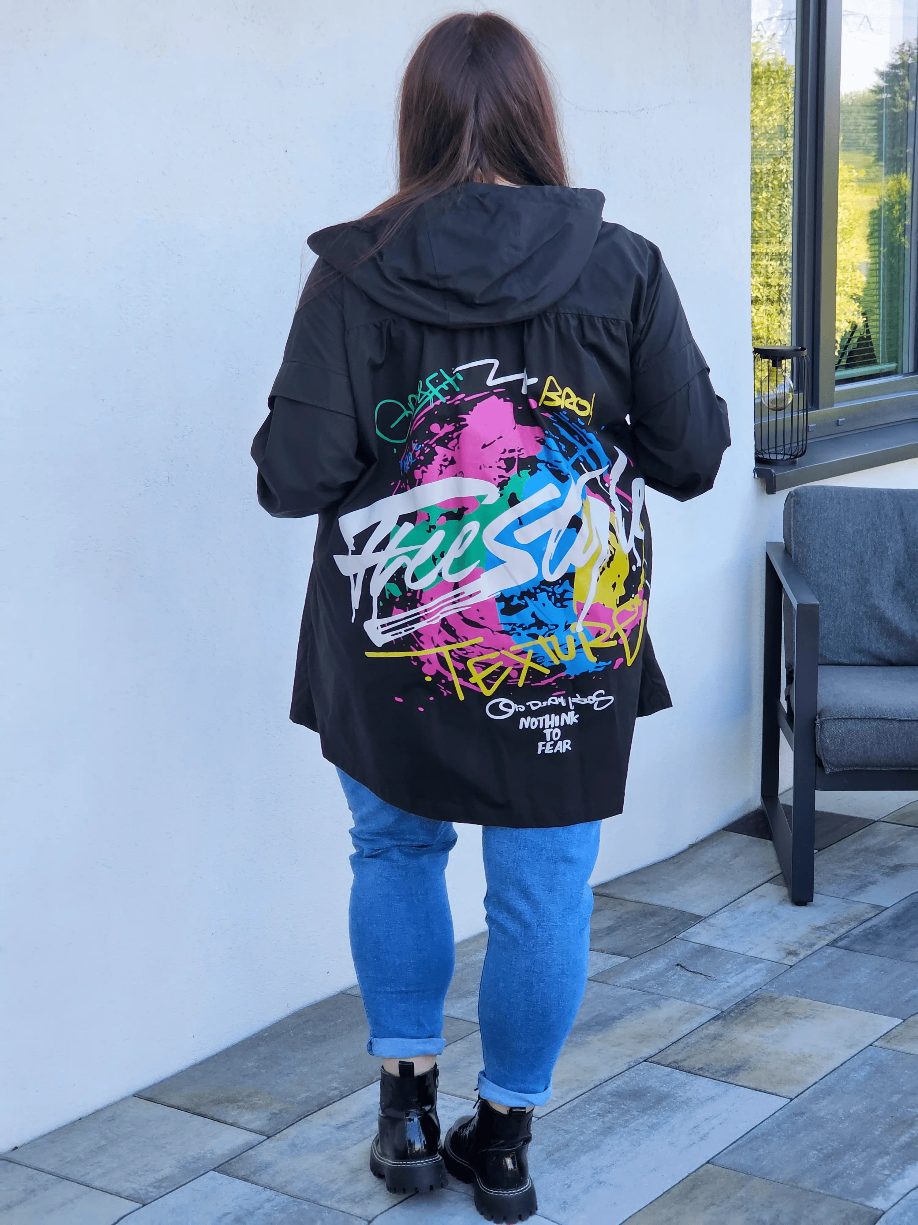 Kurtka z nadrukiem freestyle Stylowa XL