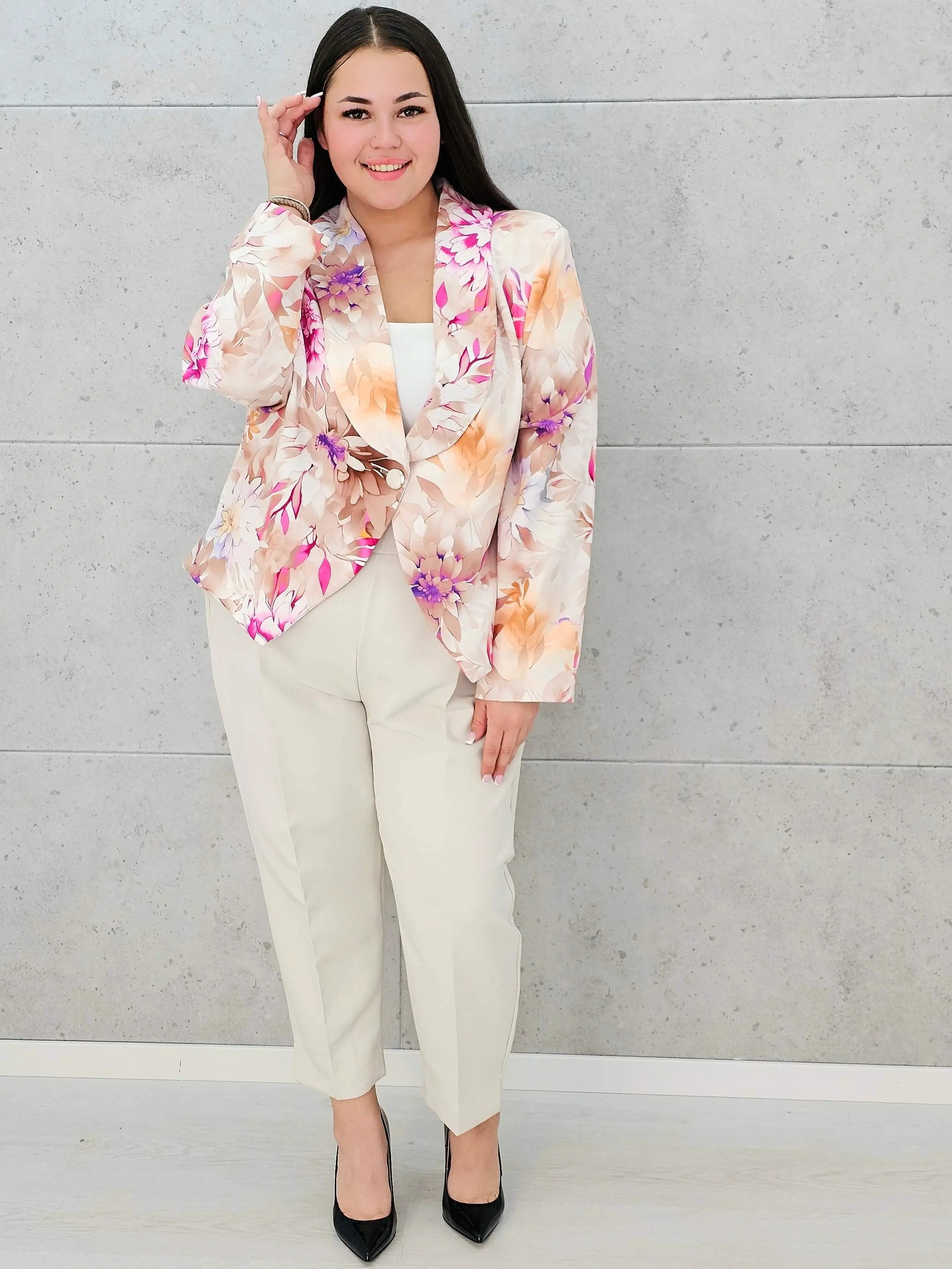 Kwiatowy komplet dla wyjątkowych kobiet Stylowa XL