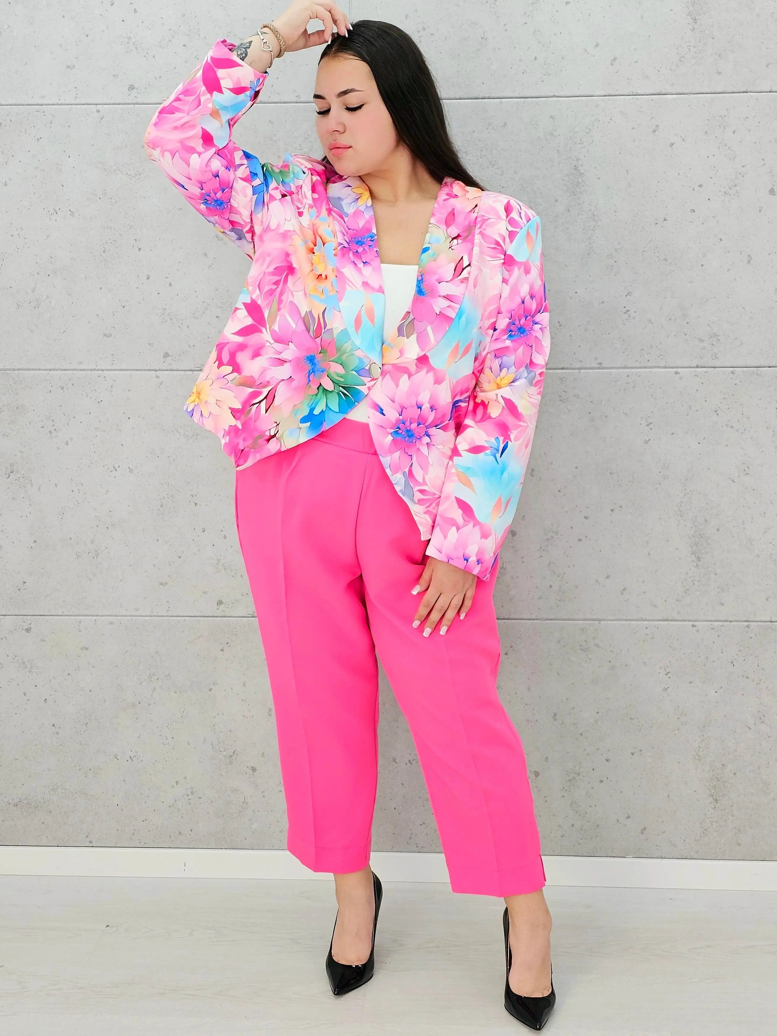 Kwiatowy komplet dla wyjątkowych kobiet Stylowa XL