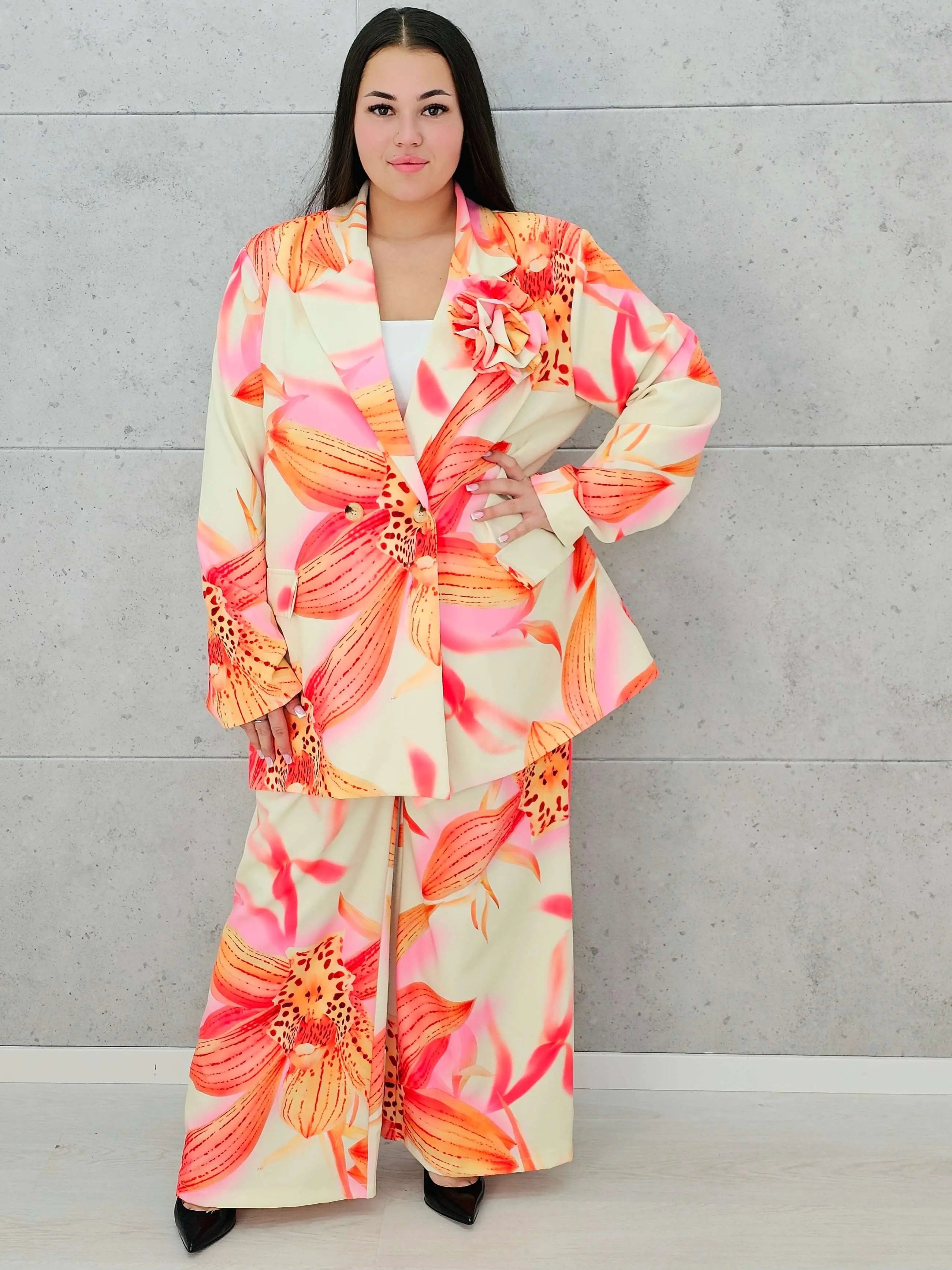 Kwiatowy zestaw garniturowy Stylowa XL