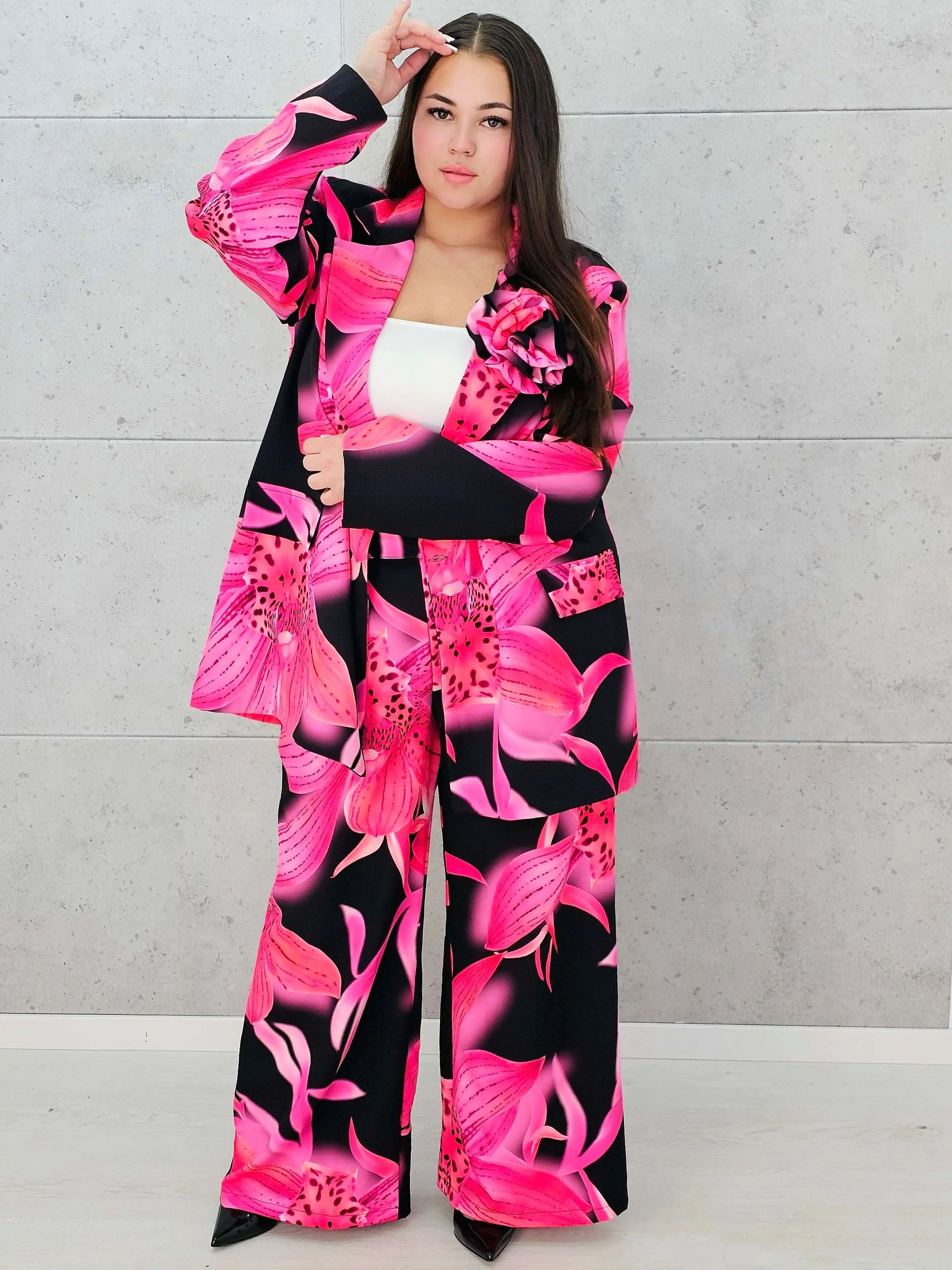 Kwiatowy zestaw garniturowy Stylowa XL