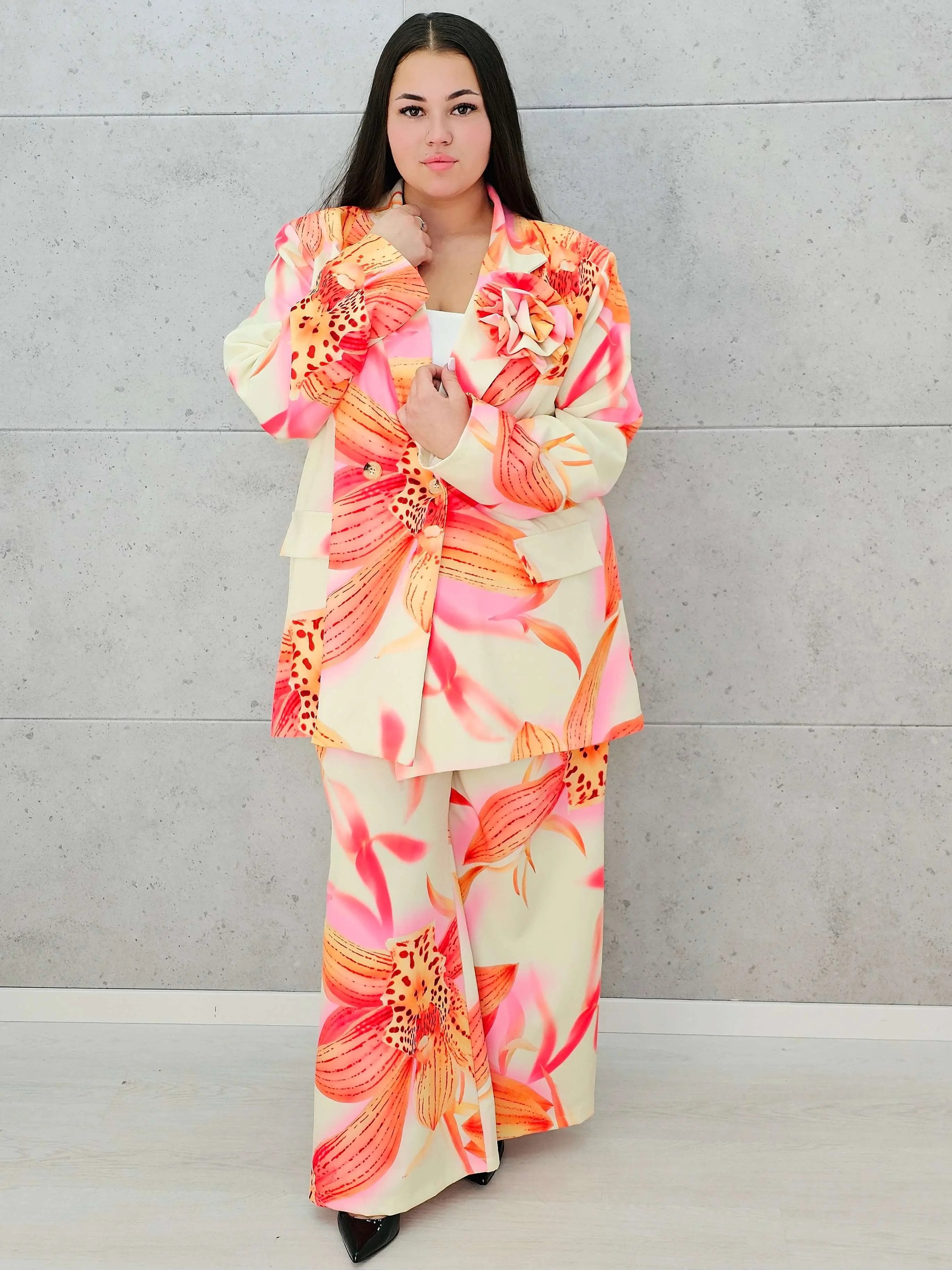 Kwiatowy zestaw garniturowy Stylowa XL