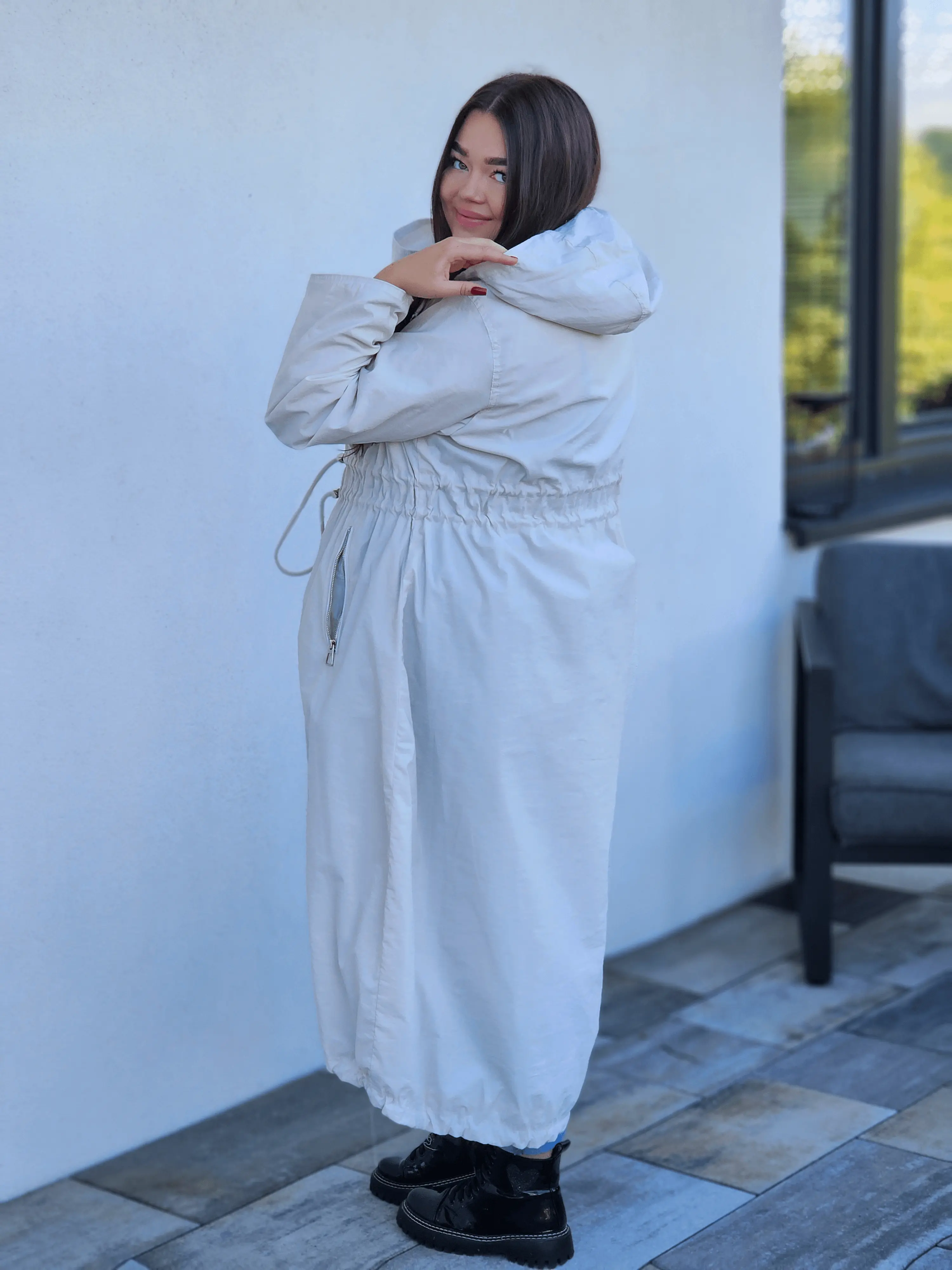 Lekka parka z kapturem Stylowa XL