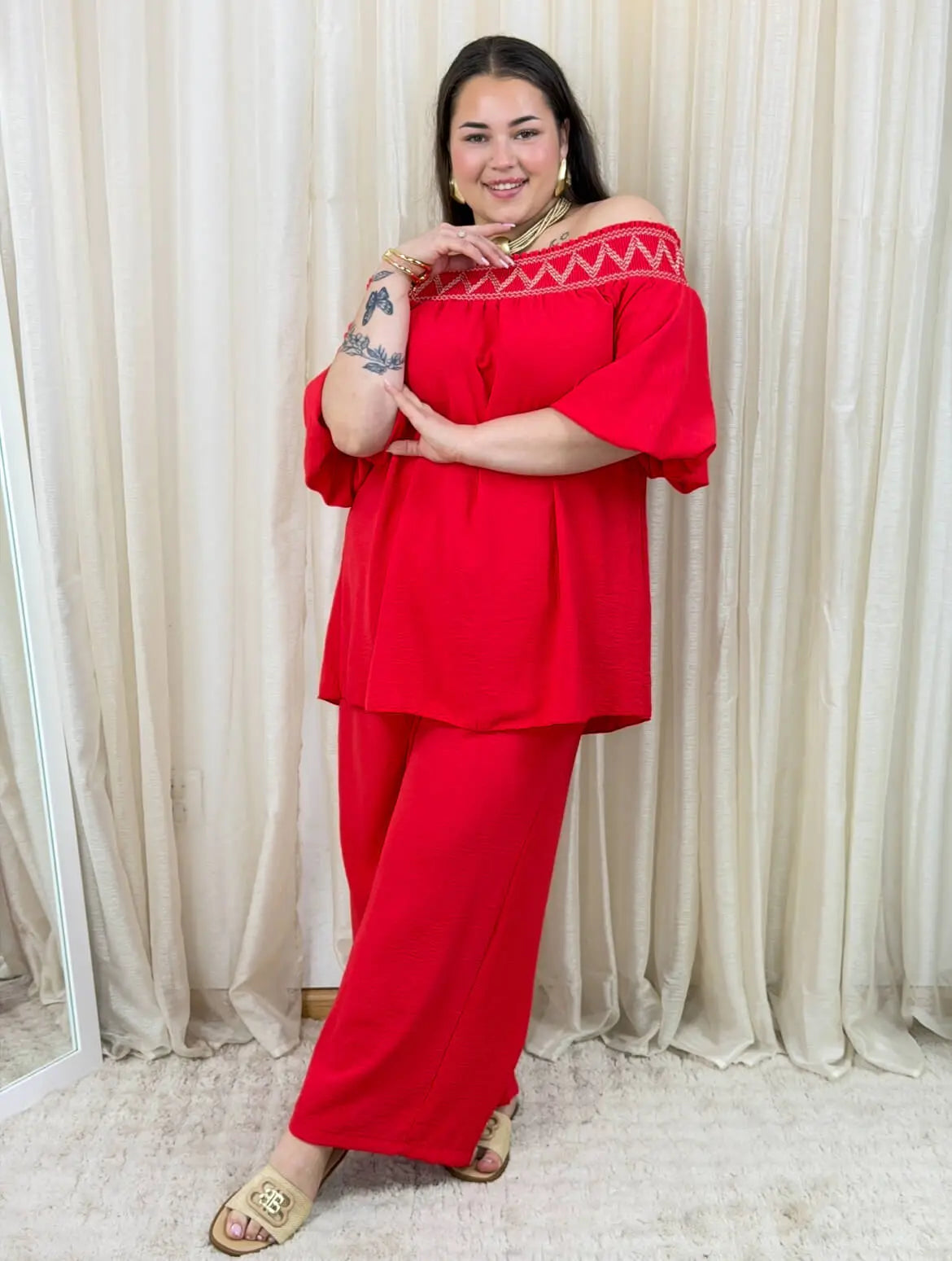 Letni komplet hiszpański z haftem Stylowa XL