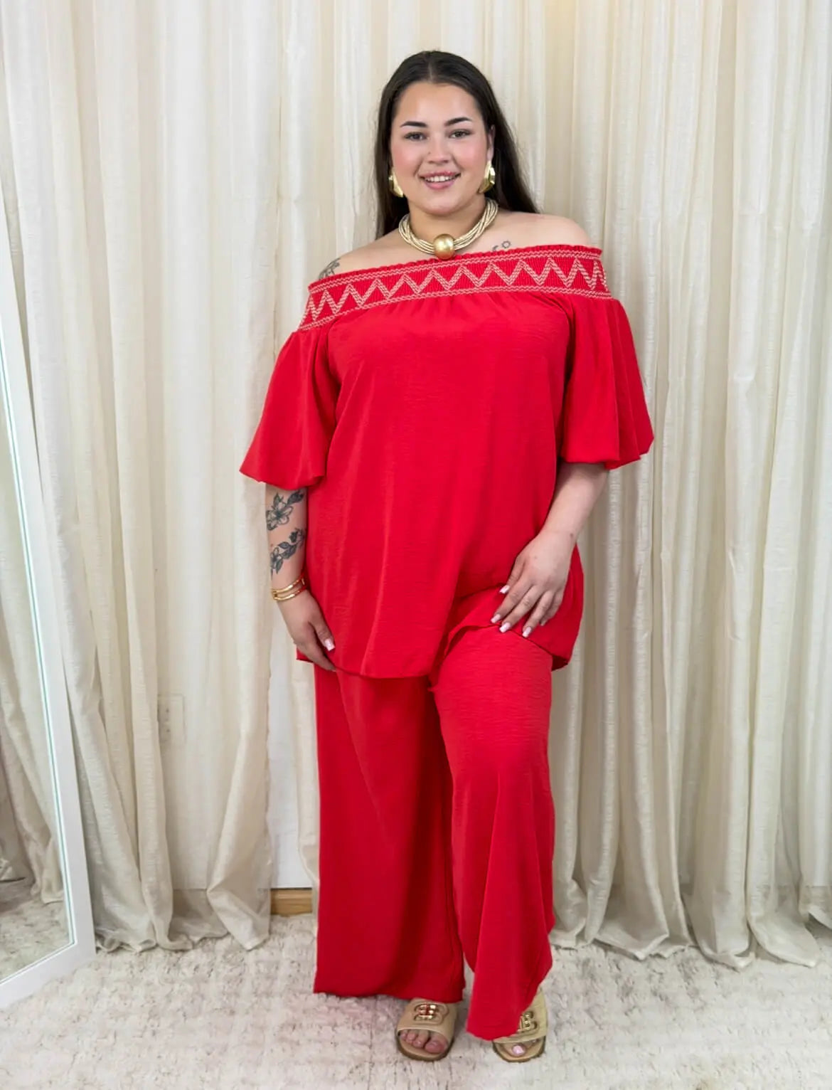 Letni komplet hiszpański z haftem Stylowa XL