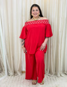 Letni komplet hiszpański z haftem Stylowa XL