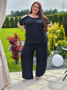 Letni komplet z odkrytymi ramionami Stylowa XL