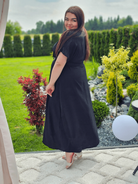 Letnia sukienka z paskiem Stylowa XL