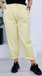 Livans – spodnie, które łączą styl i wygodę -żółty Stylowa XL