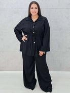 Lniany komplet z wiązaniem Stylowa XL