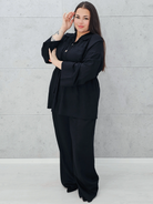 Lniany komplet z wiązaniem Stylowa XL