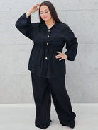 Lniany komplet z wiązaniem Stylowa XL