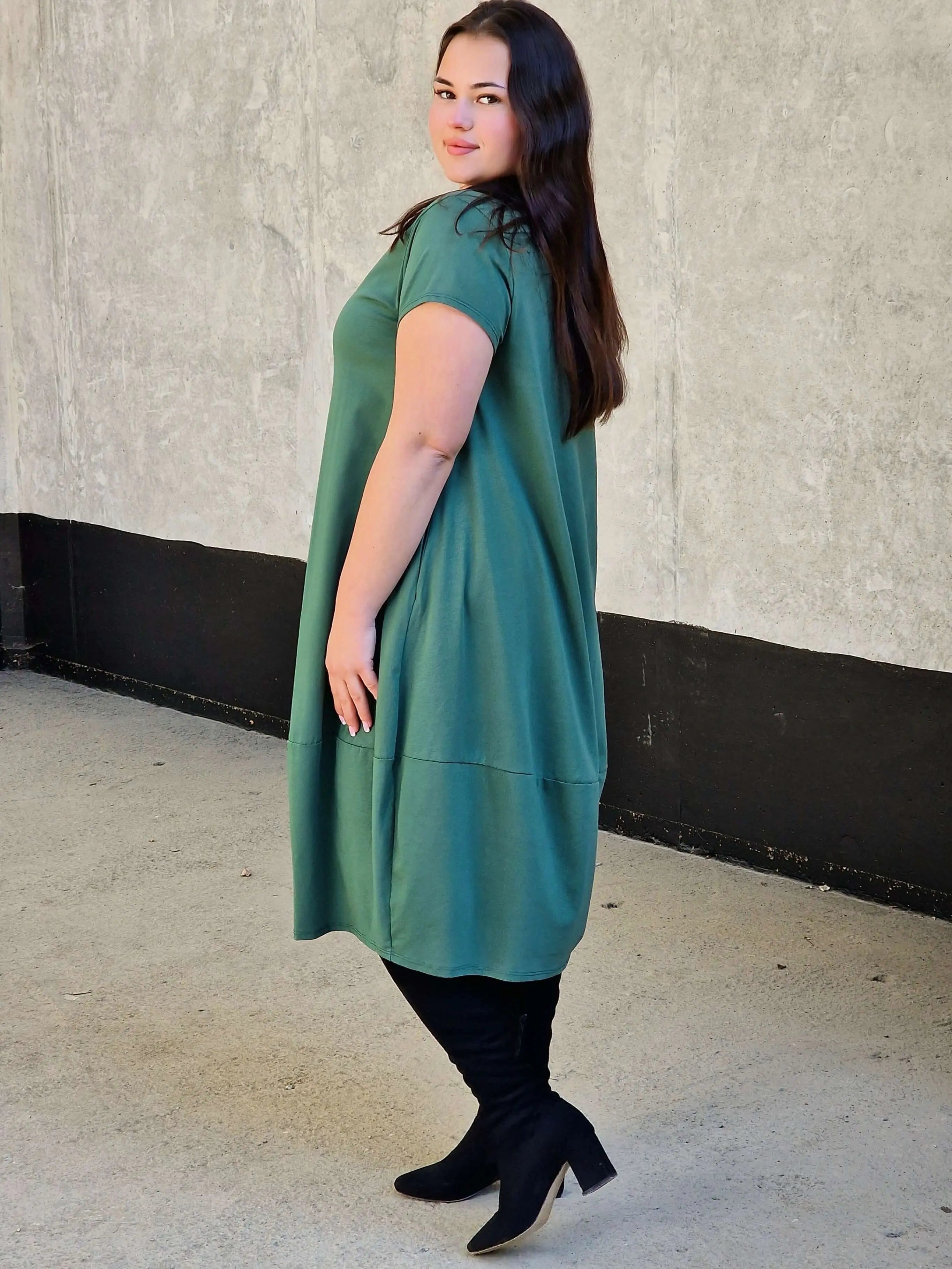 Luźna sukienka bawełniana z kieszeniami Stylowa XL