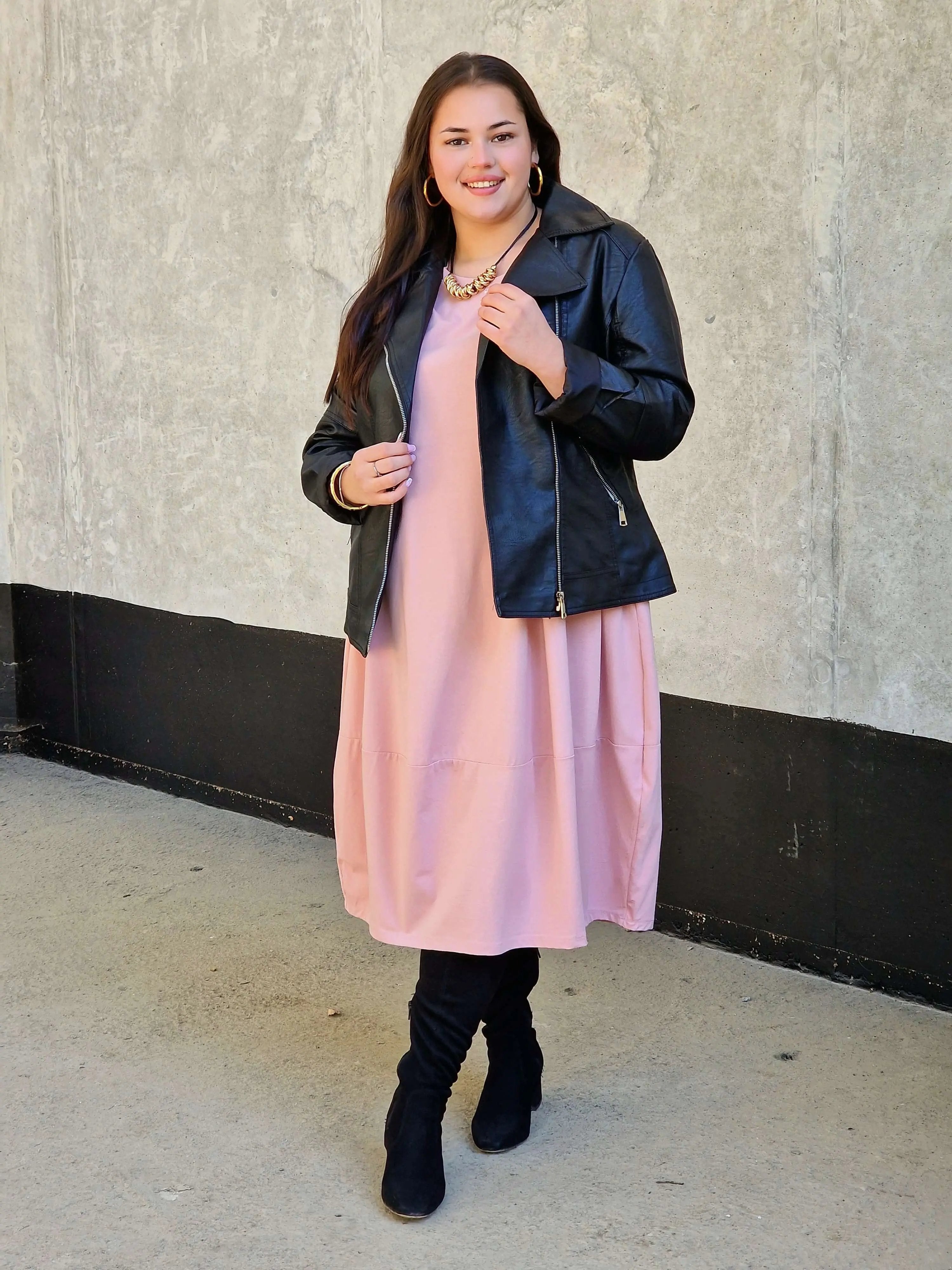 Luźna sukienka bawełniana z kieszeniami Stylowa XL