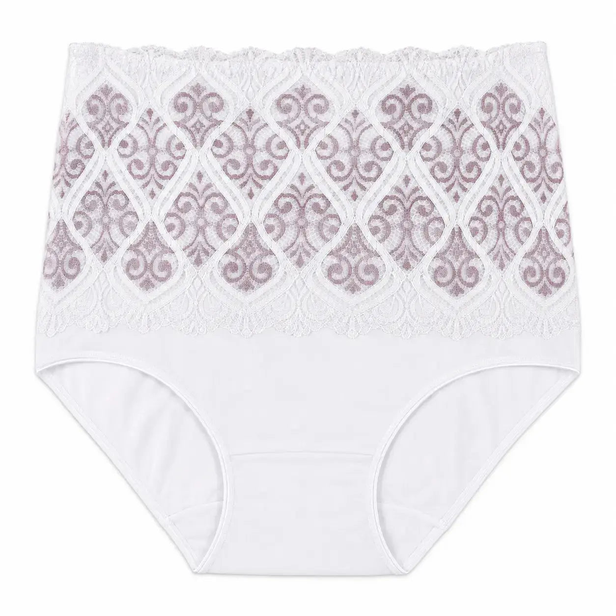Majtki damskie Plus Size z koronkowym pasem – wysoki stan i komfort Stylowa XL