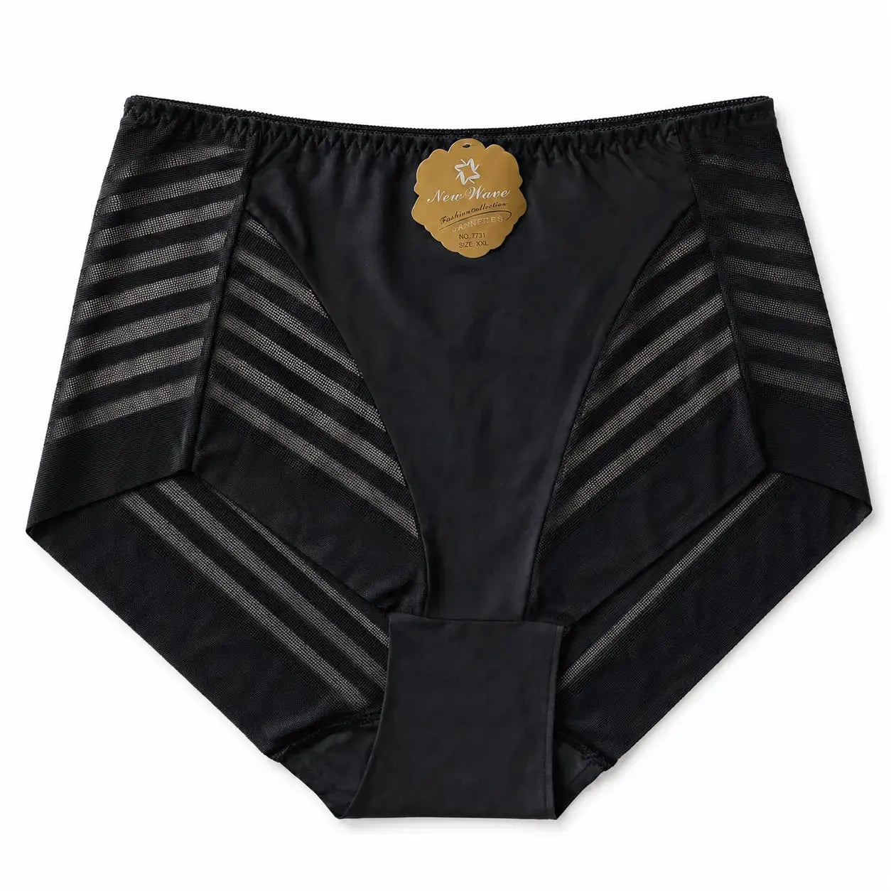Majtki damskie Plus Size z wysokim stanem i ozdobnymi wstawkami – model 7731 Stylowa XL