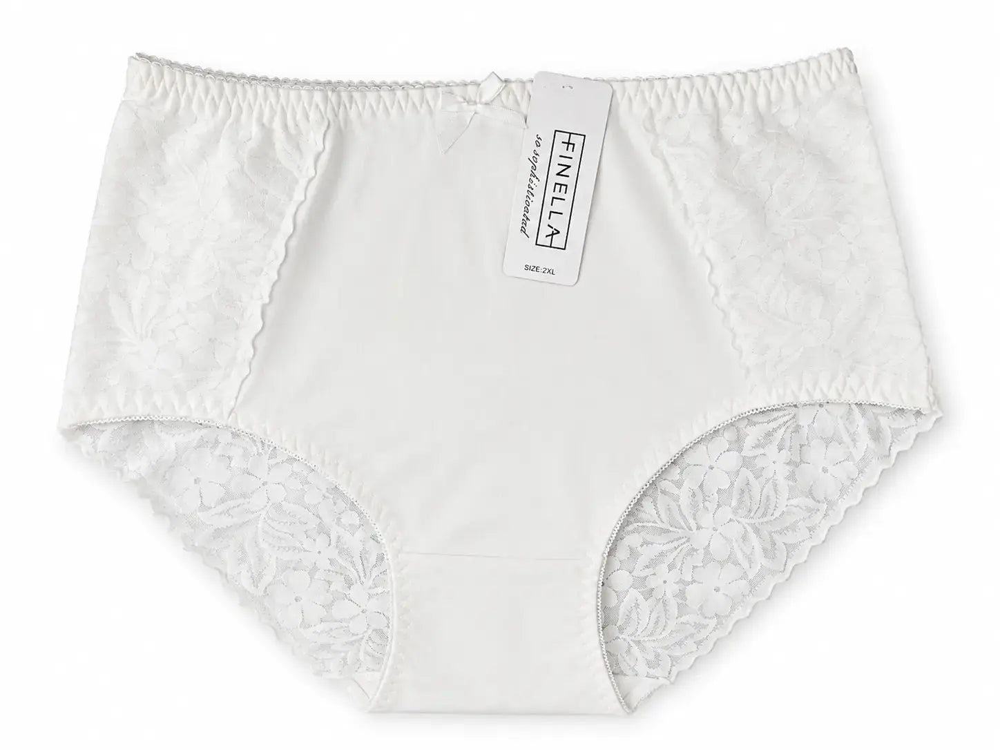 Majtki damskie plus size z koronką z wysokim stanem Stylowa XL