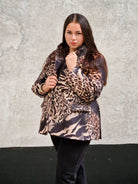 Marynarka damska w odważny wzór zwierzęcy Stylowa XL