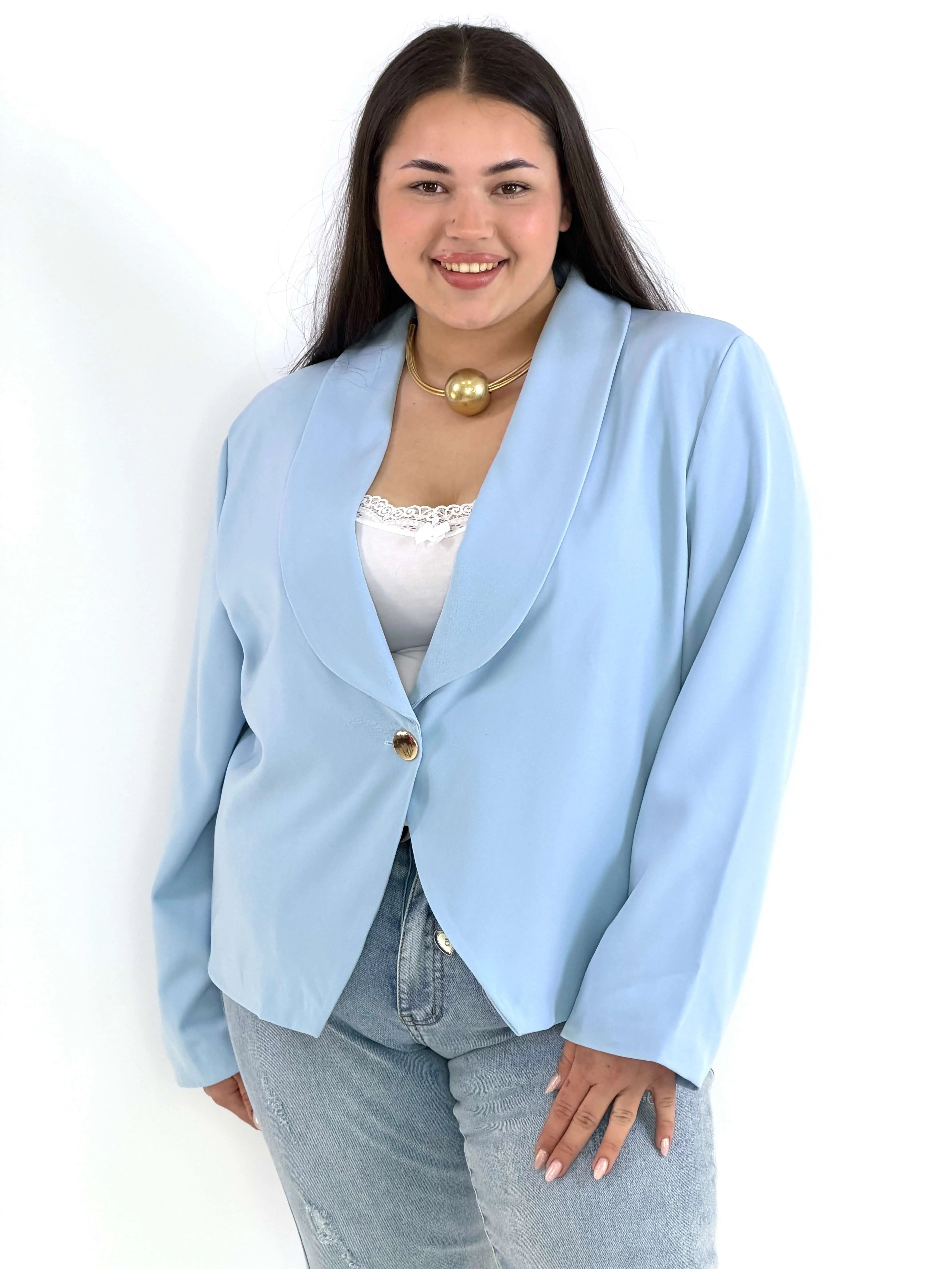 Marynarka plus size elegancka o krótkim kroju XXL Stylowa XL