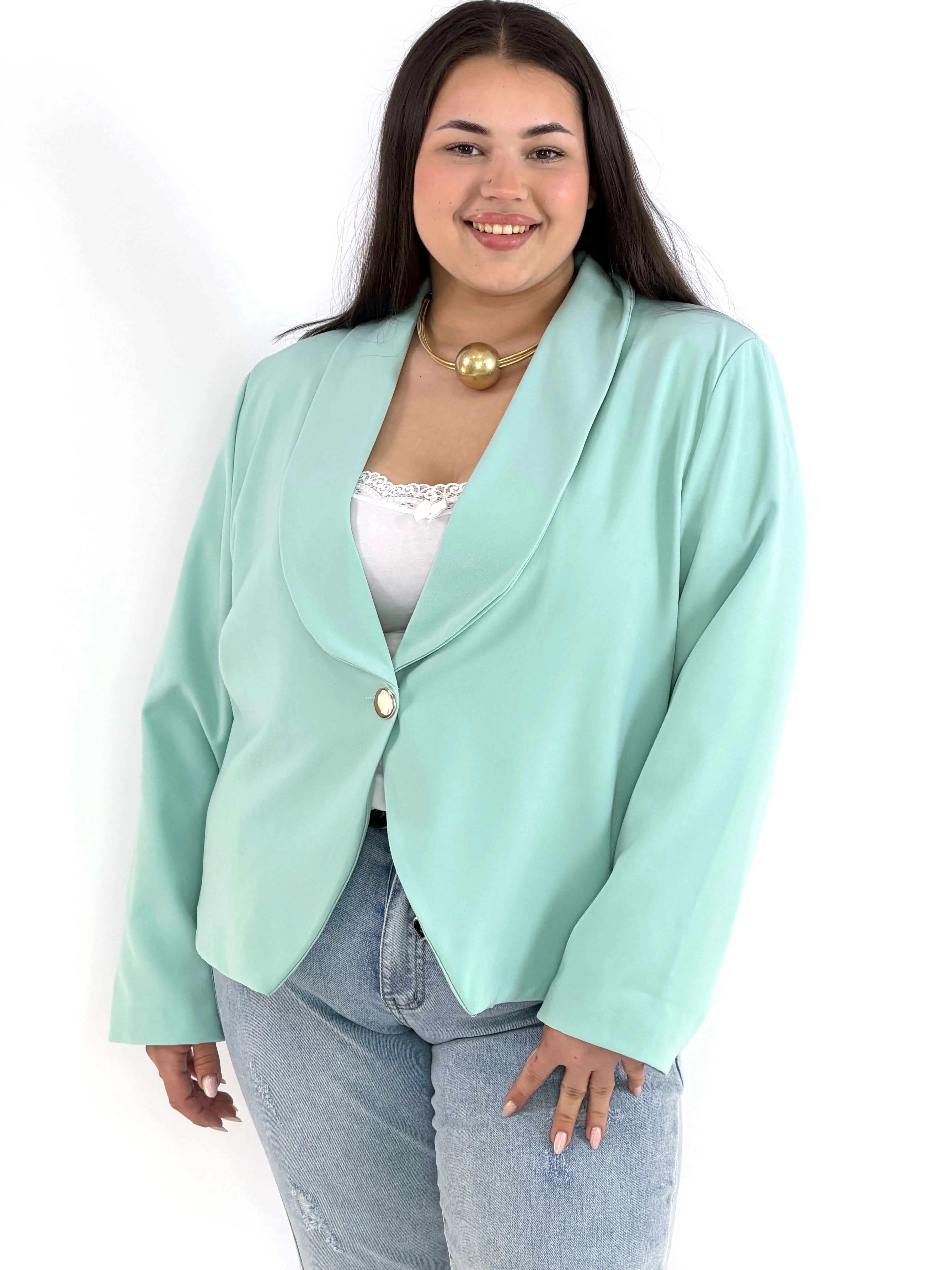 Marynarka plus size elegancka o krótkim kroju XXL Stylowa XL