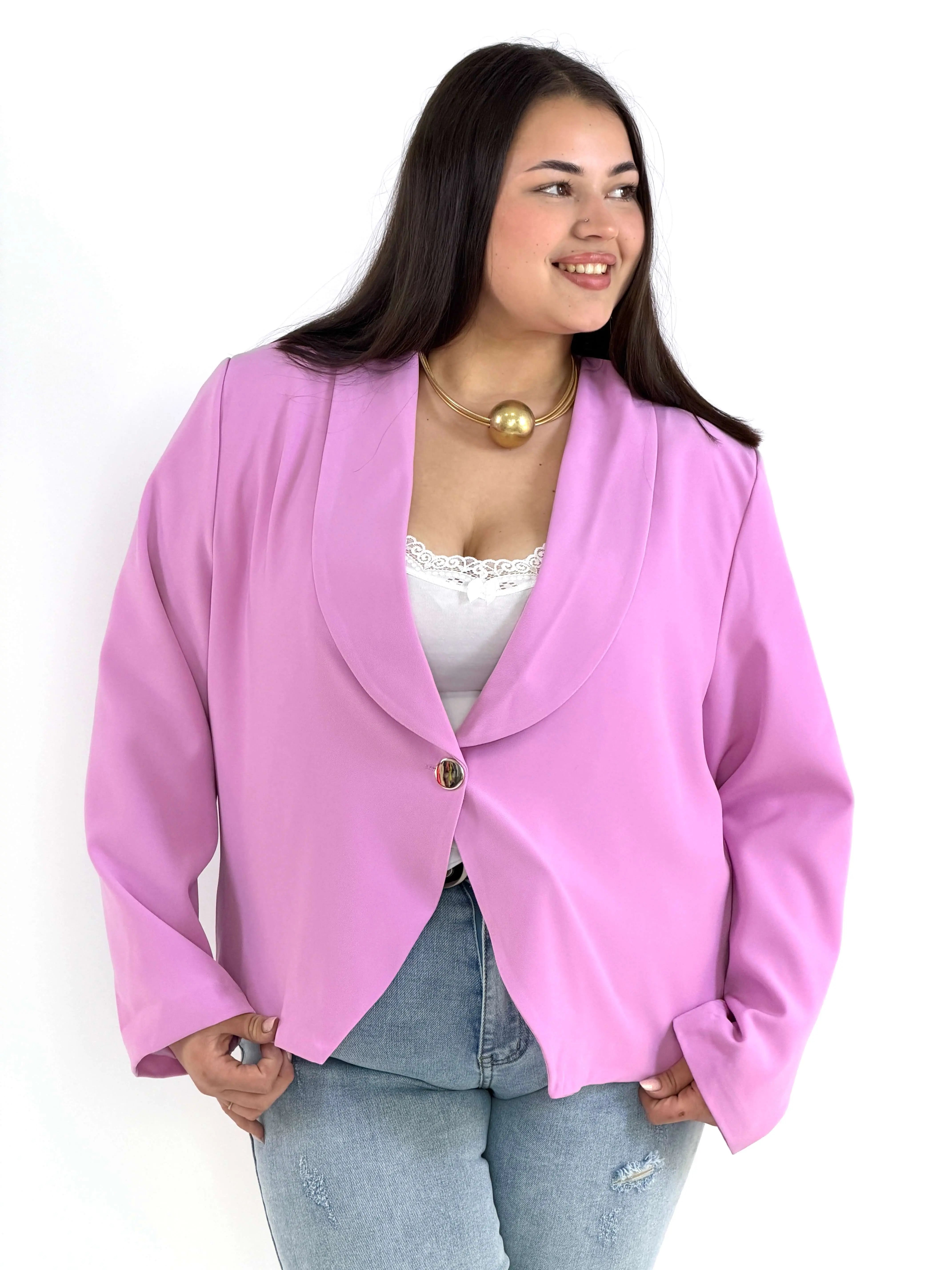 Marynarka plus size elegancka o krótkim kroju XXL Stylowa XL