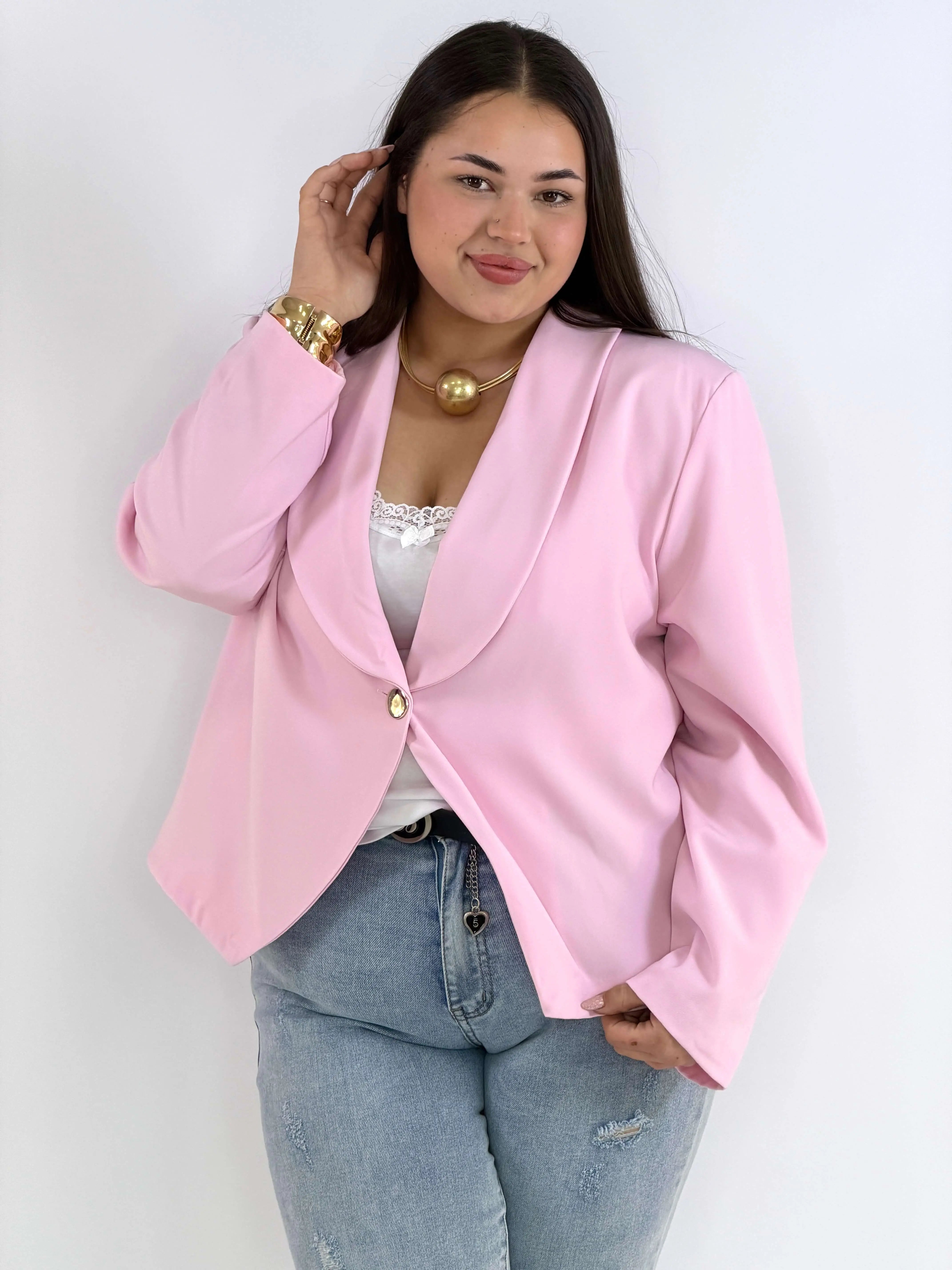 Marynarka plus size elegancka o krótkim kroju XXL Stylowa XL