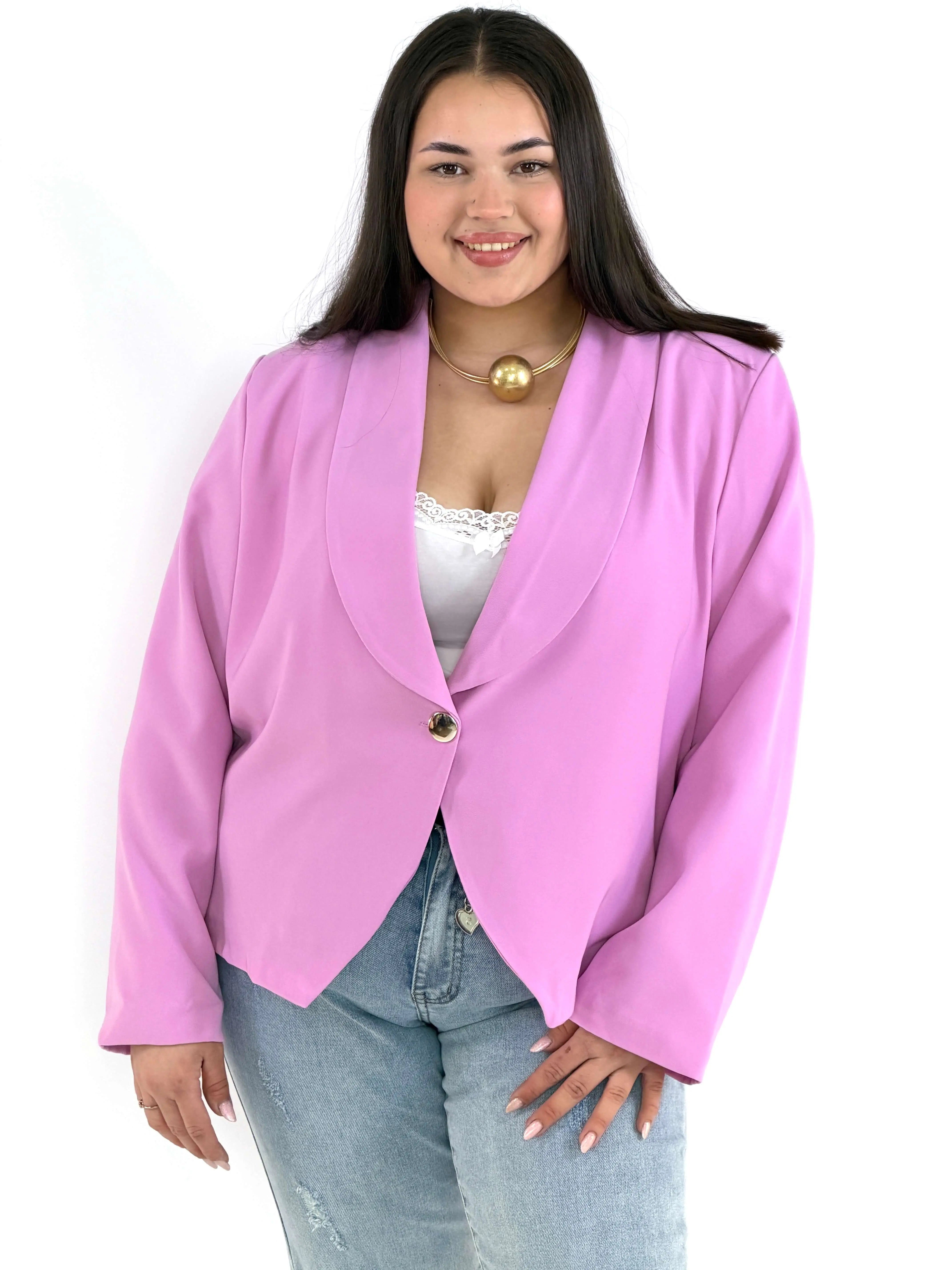 Marynarka plus size elegancka o krótkim kroju XXL Stylowa XL