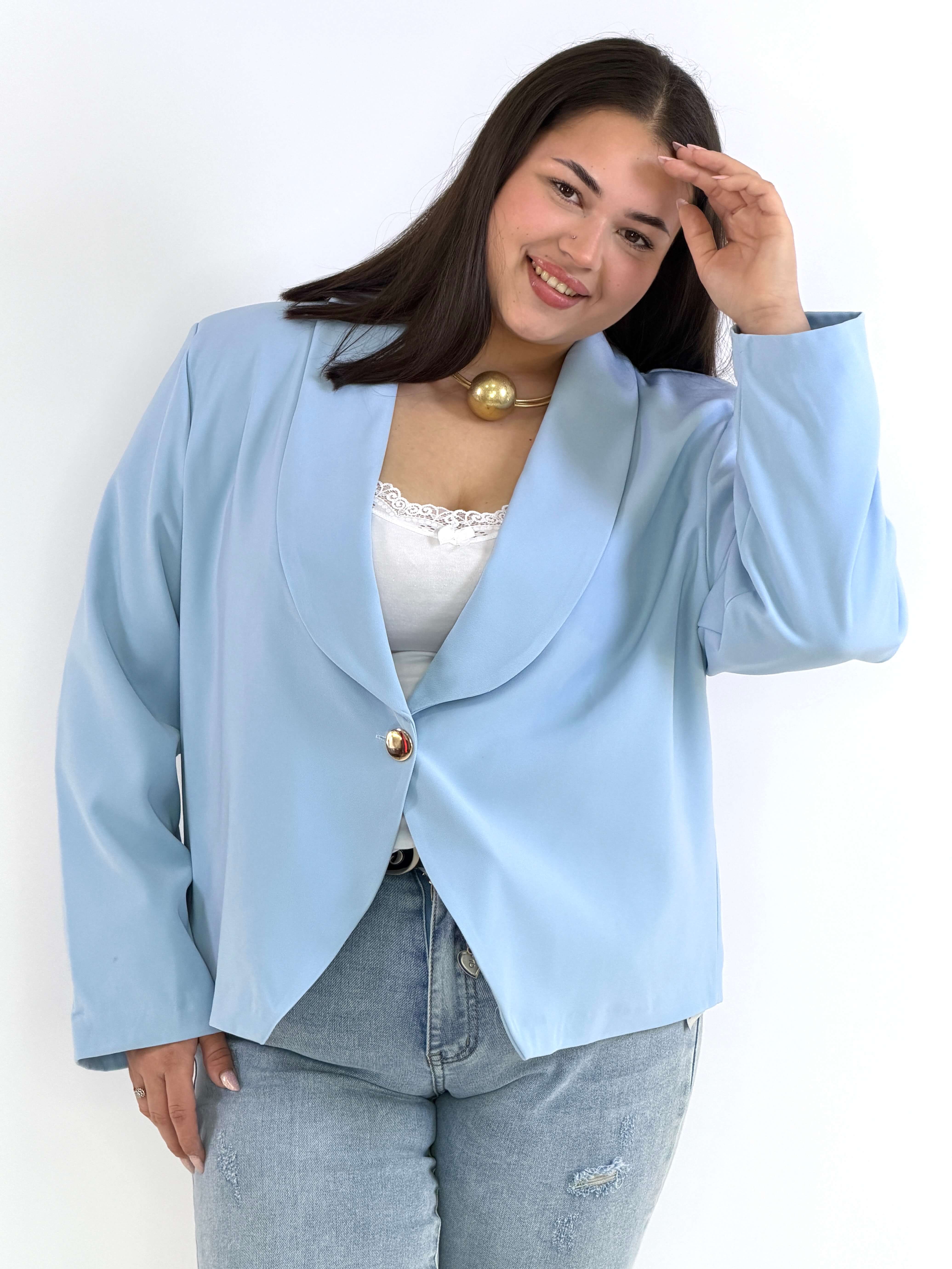 Marynarka plus size elegancka o krótkim kroju XXL Stylowa XL