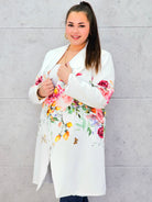 Marynarka plus size w kwiaty – elegancja dla kobiet XXL Stylowa XL