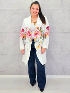 Marynarka plus size w kwiaty – elegancja dla kobiet XXL Stylowa XL