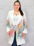 Marynarka plus size w kwiaty – elegancja dla kobiet XXL Stylowa XL