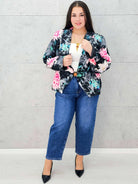 Marynarka plus size w kwiaty – elegancka i kobieca  Stylowa XL Stylowa XL