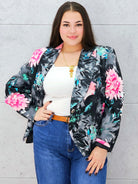 Marynarka plus size w kwiaty – elegancka i kobieca  Stylowa XL Stylowa XL