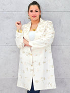 Marynarka plus size w nowoczesny wzór – elegancja, która przyciąga spojrzenia Stylowa XL