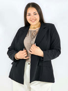 Marynarka plus size z wiązaniem elegancka dopasowana i kobieca Stylowa XL