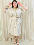 Minimalistyczna sukienka koszulowa z bawełny Stylowa XL