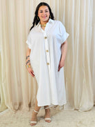 Minimalistyczna sukienka koszulowa z bawełny Stylowa XL