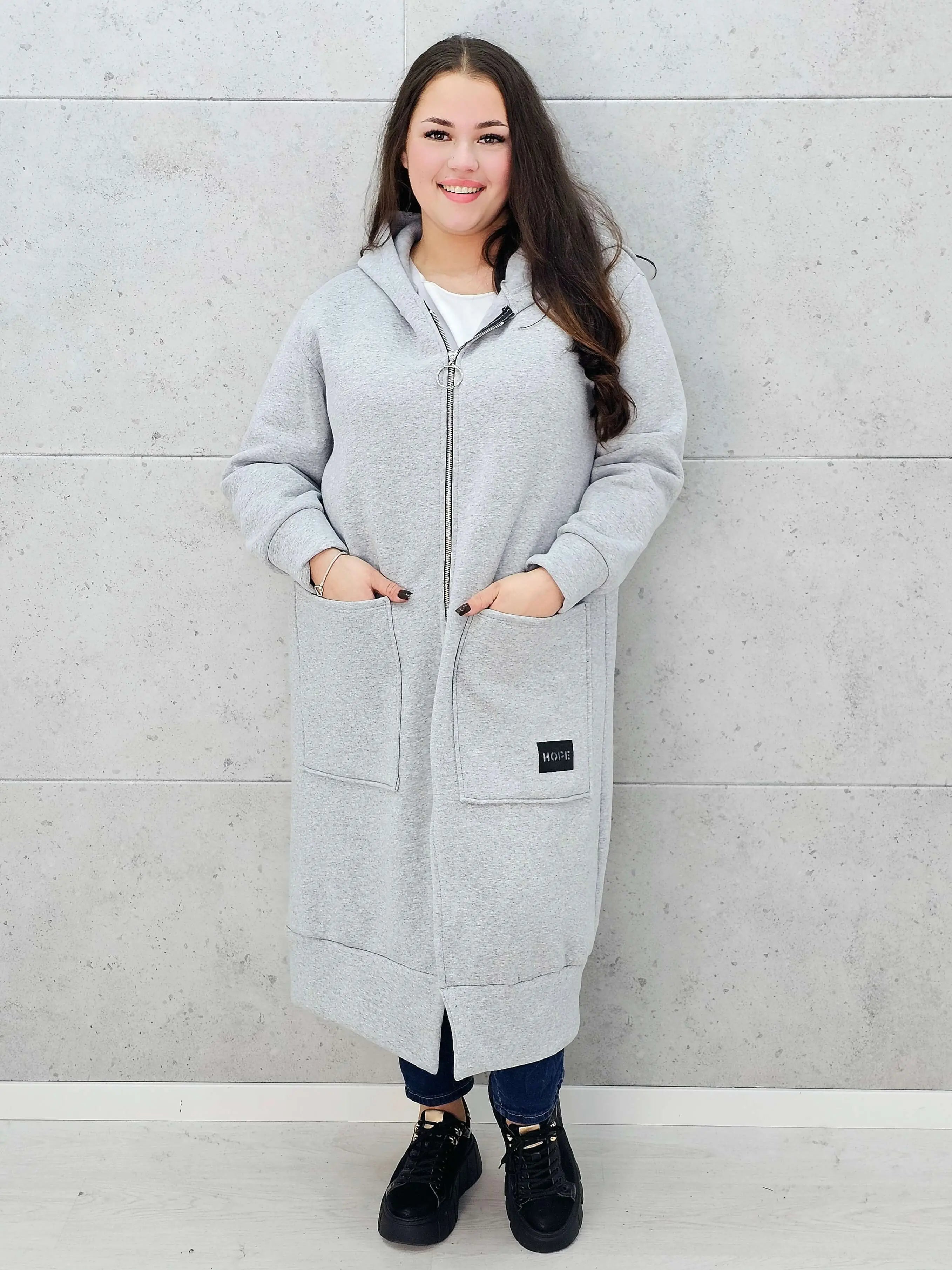 Modna bluza plus size z kapturem Stylowa XL